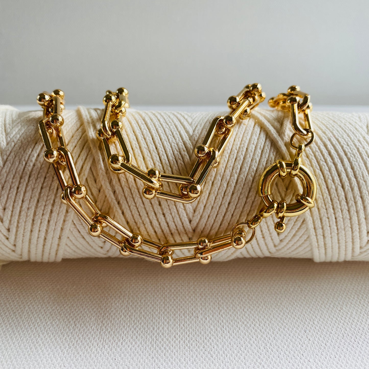 Gold, Choker, Chunky, Statement, Large, Big, Chain, Thick, Collar, Necklace