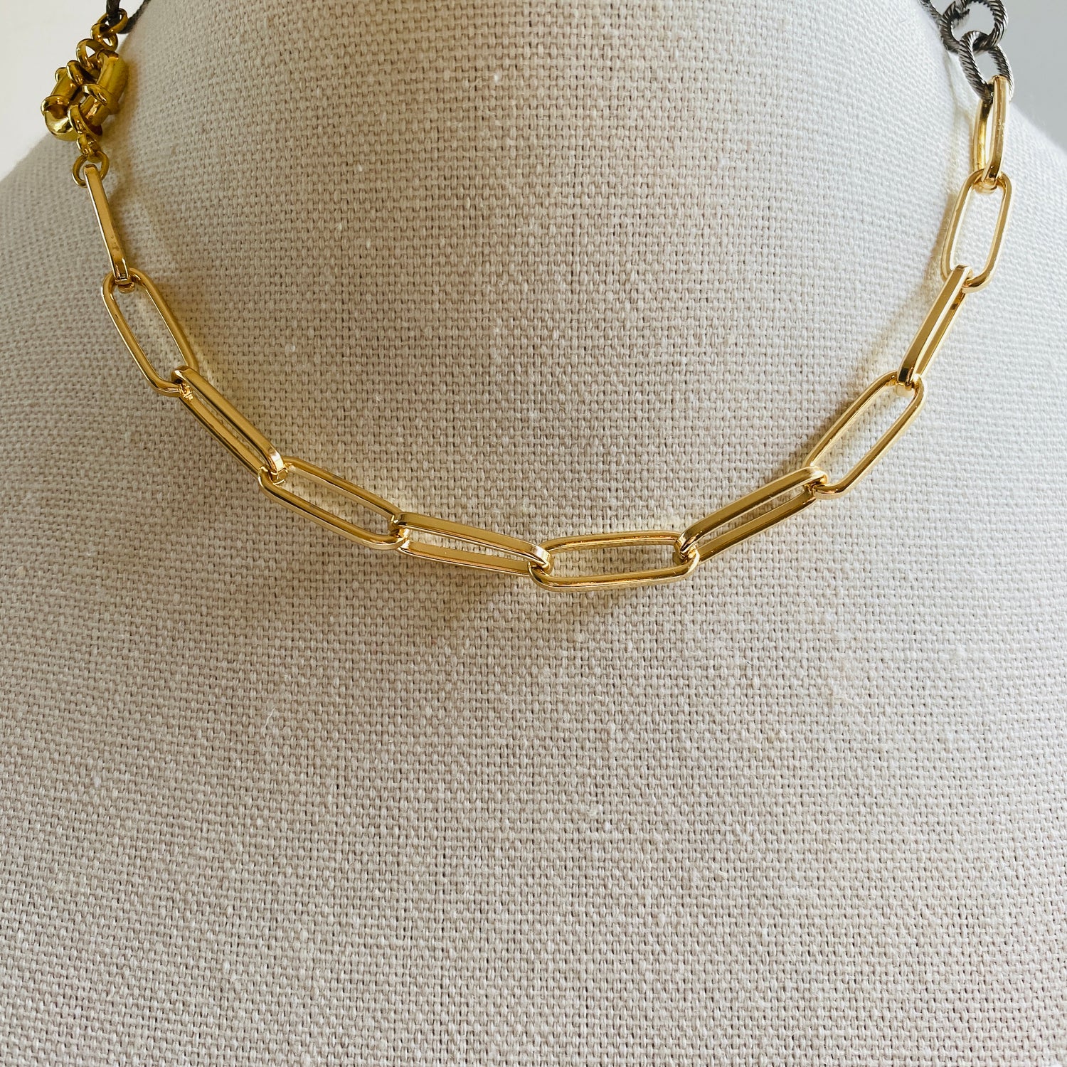 Gold, Silver, Mixed Metals, Statement, Necklace