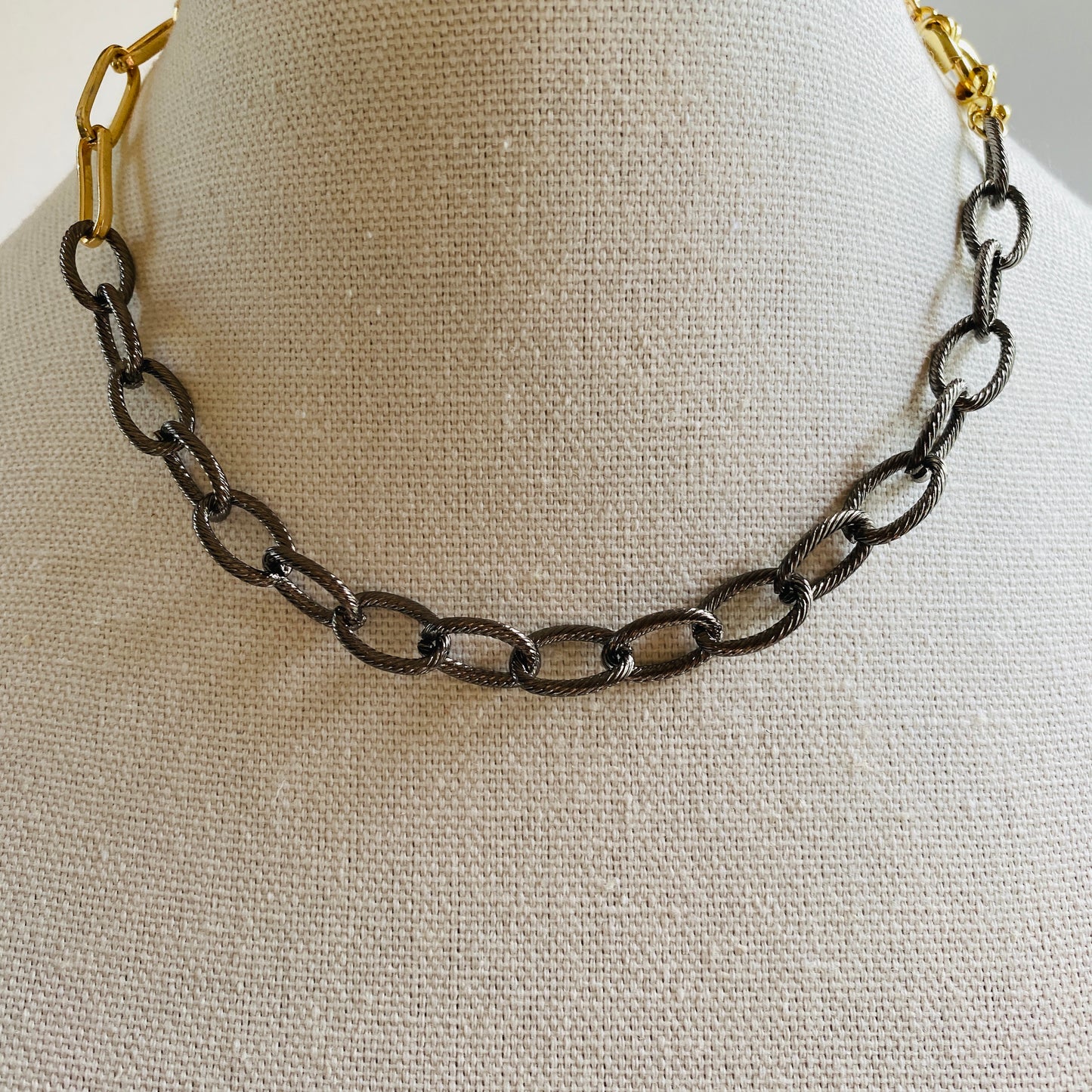 Gold, Silver, Mixed Metals, Statement, Necklace