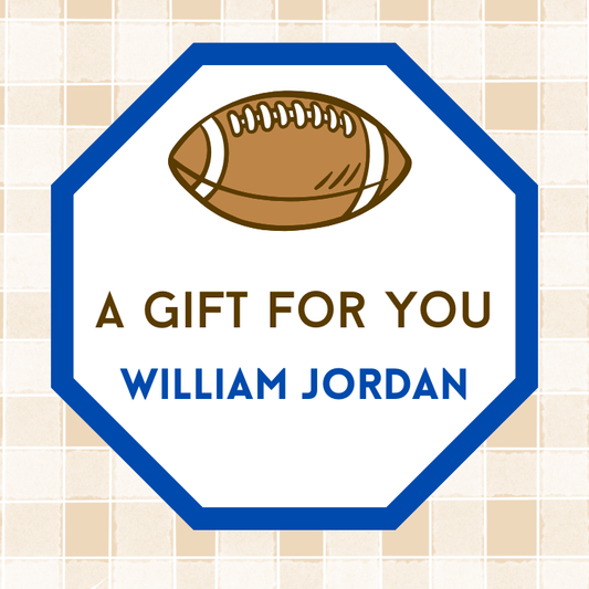 Football Gift Tag