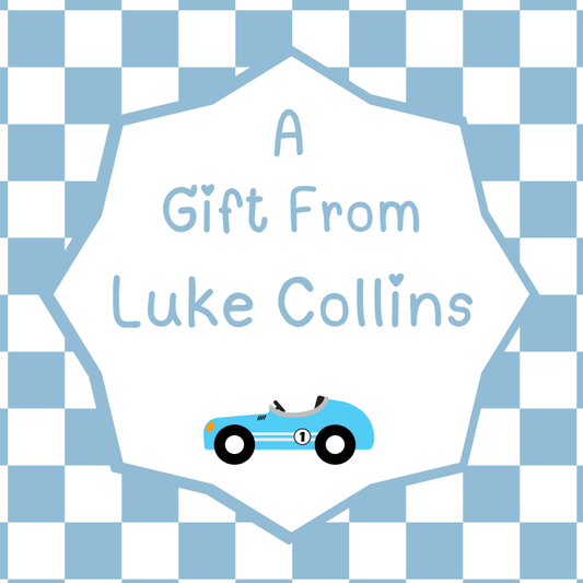 Race Car Gift Tag