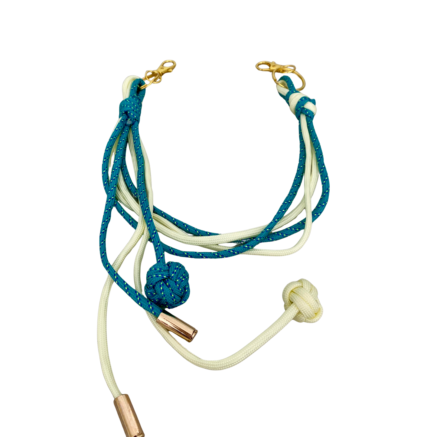 Adjustable Paracord Strap - Aqua/Yellow