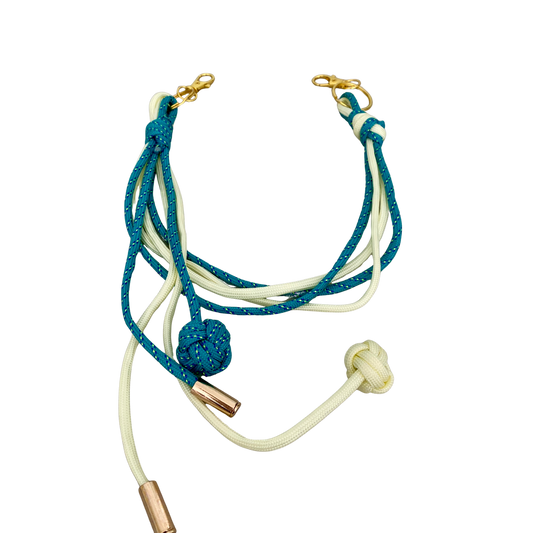 Adjustable Paracord Strap - Aqua/Yellow