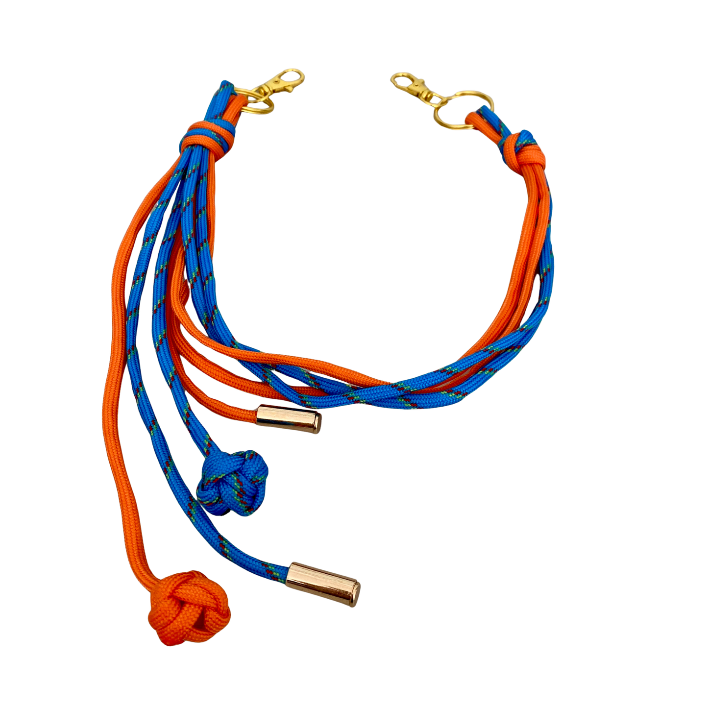 Adjustable Paracord Strap - Blue/Orange