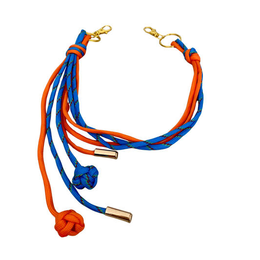 Adjustable Paracord Strap - Blue/Orange