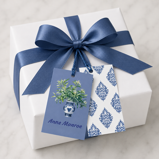Blue Gift Tag 2x3.5