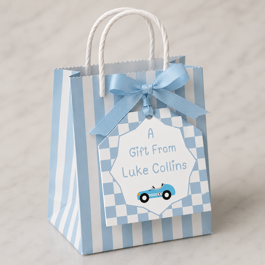 Race Car Gift Tag