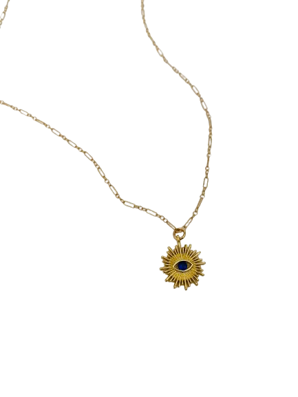Astrid, Gold, Delicate, Evil Eye, Necklace