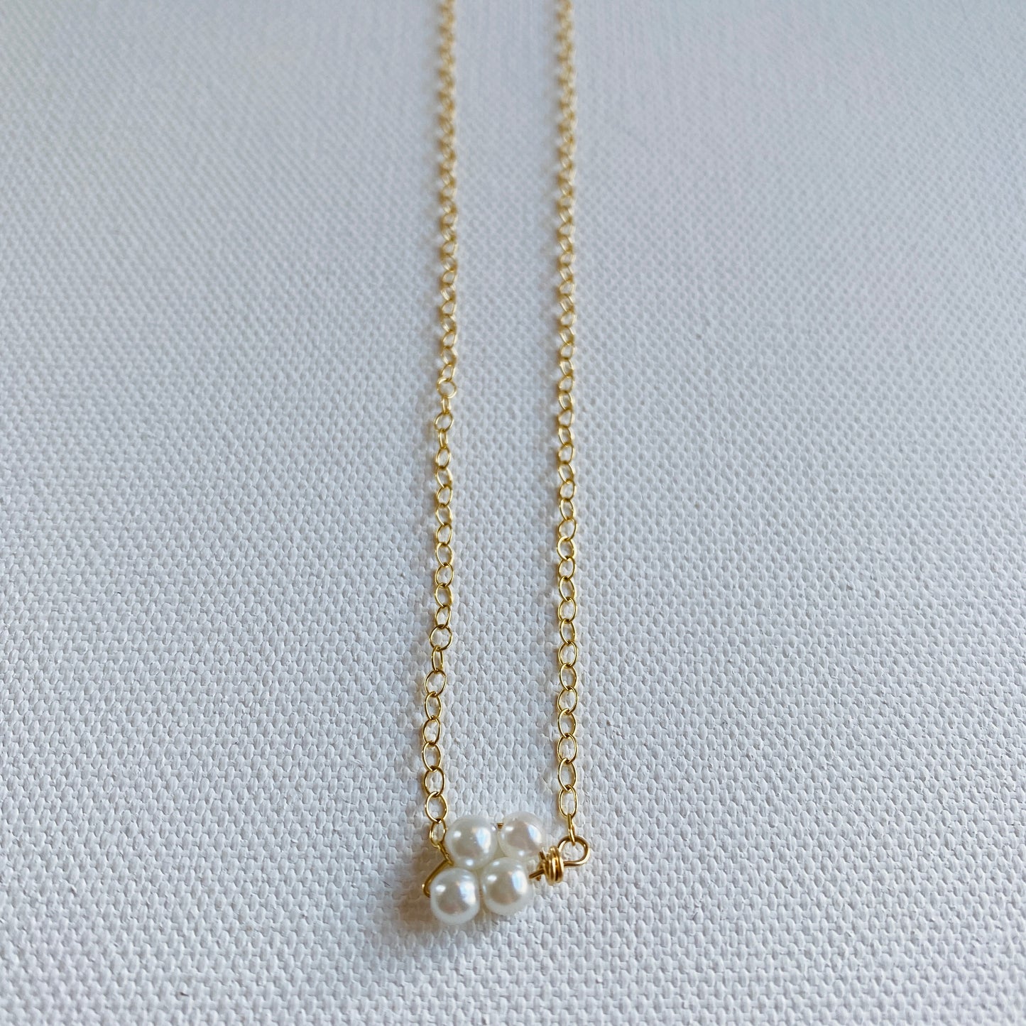 Pearl, Flower, Gold, Delicate, Dainty, Gold Necklace