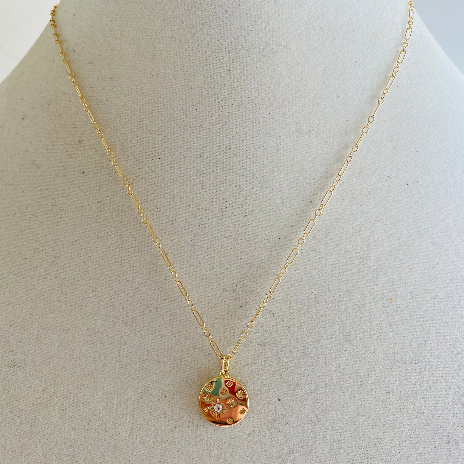 Gold, Coin, Stars, Solar System, Delicate, Pendant, Choker, Necklace