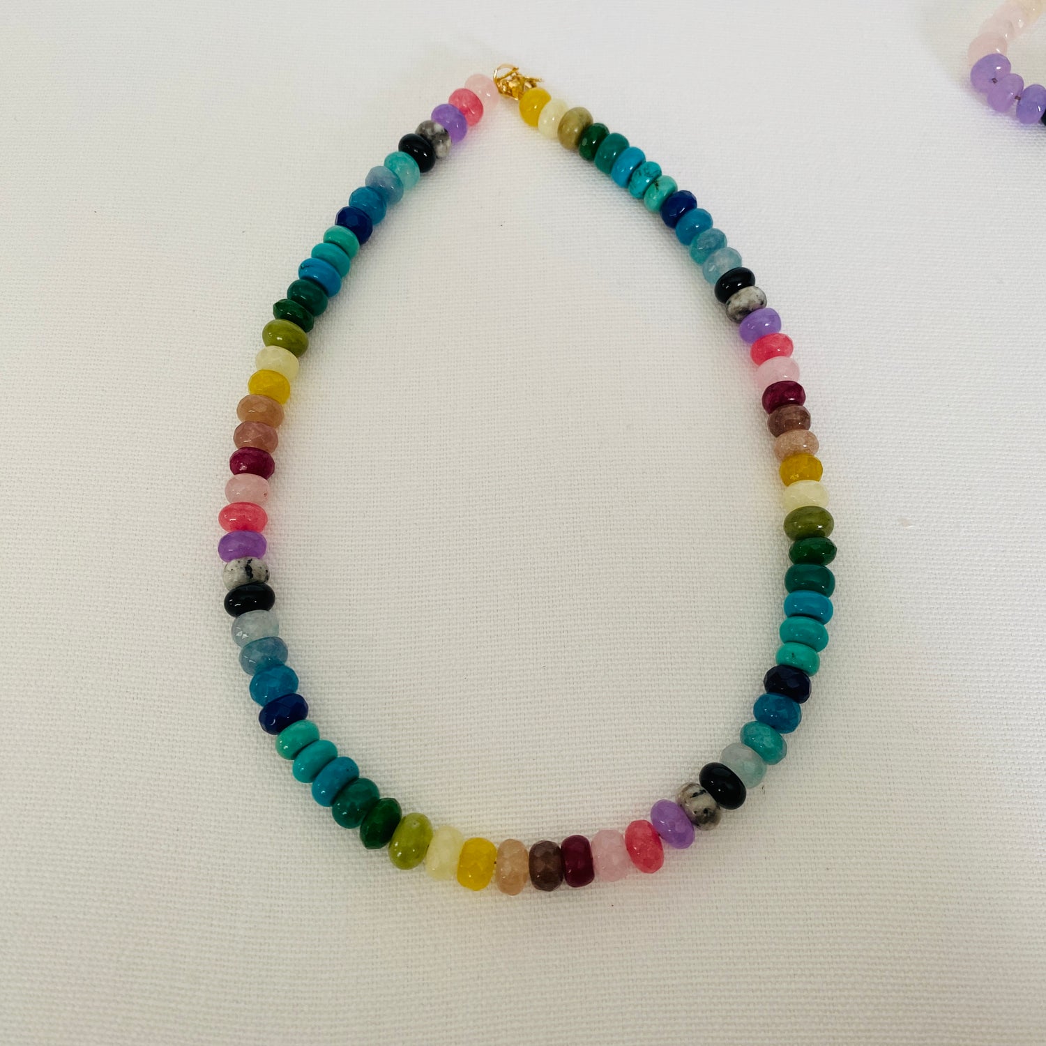 Rainbow Gemstone Beaded Necklace – MaLi Beads